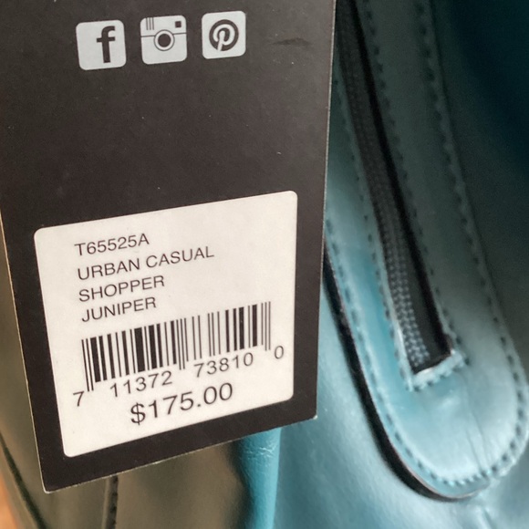 Tignanello Blue Leather Shoulder Bag - Picture 5 of 5